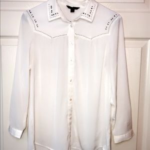 White Button Down Blouse
